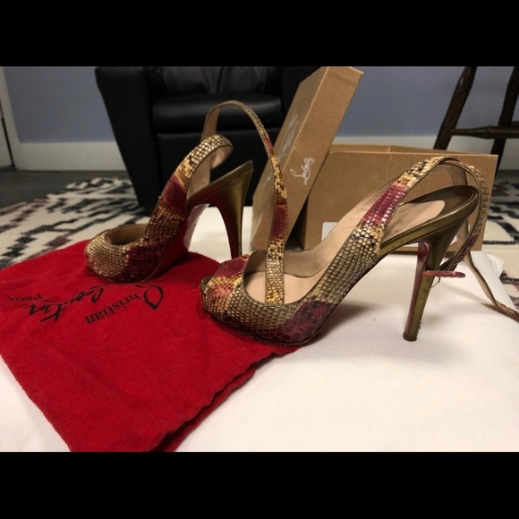 Snake skin python privatita louboutin - Picture 3 of 4